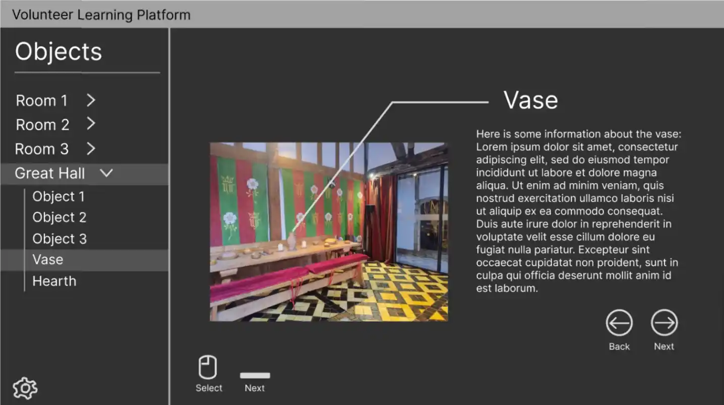 A wireframe with a bit more detail and colour